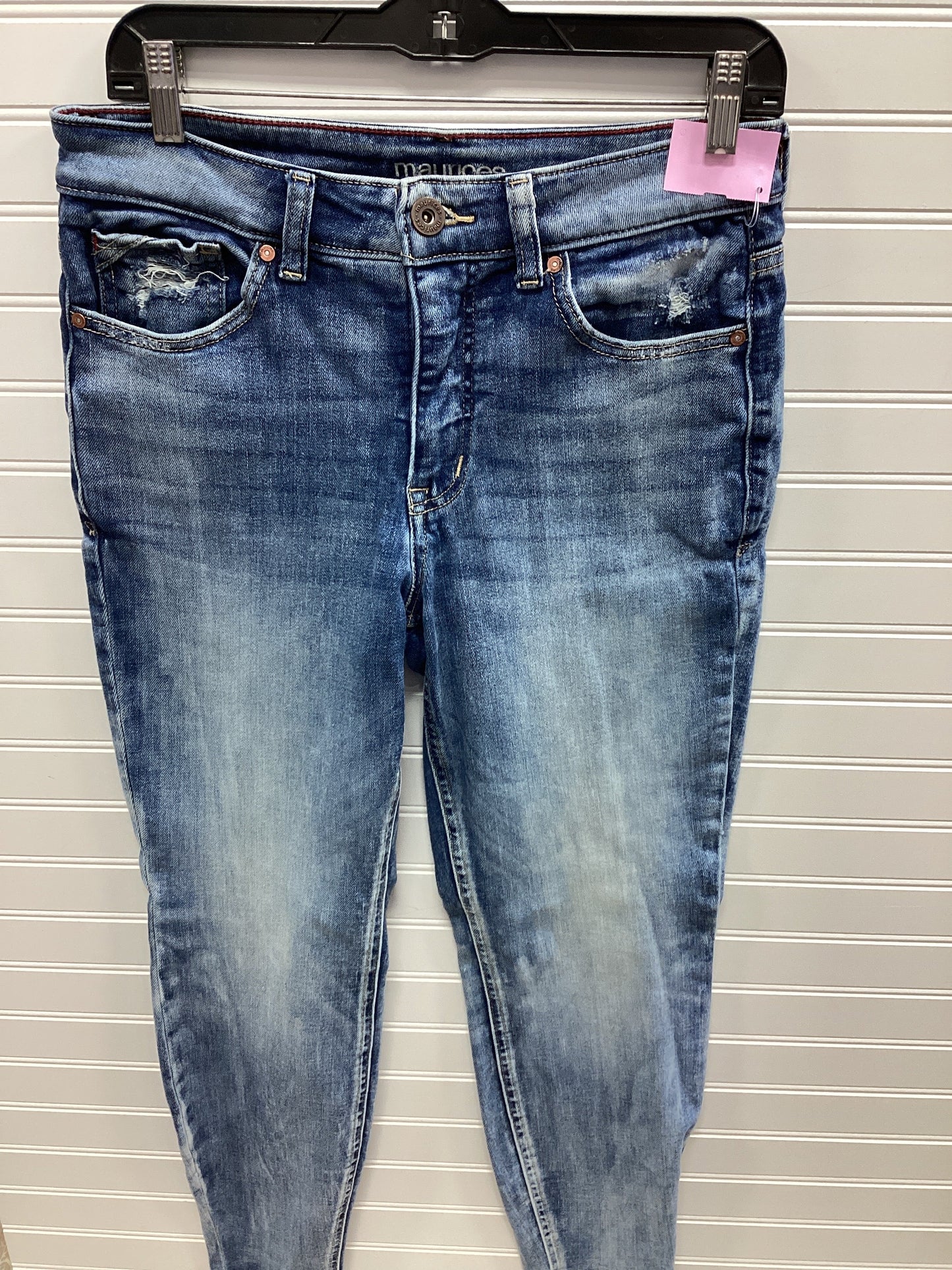 Jeans Skinny By Maurices In Blue Denim, Size:10P