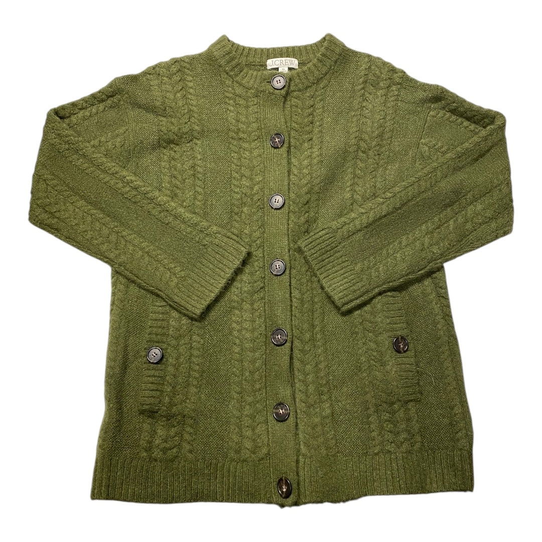 Sweater Cardigan By J. Crew In Green, Size:Xs