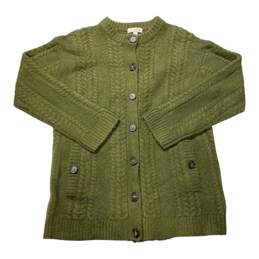 Sweater Cardigan By J. Crew In Green, Size:Xs