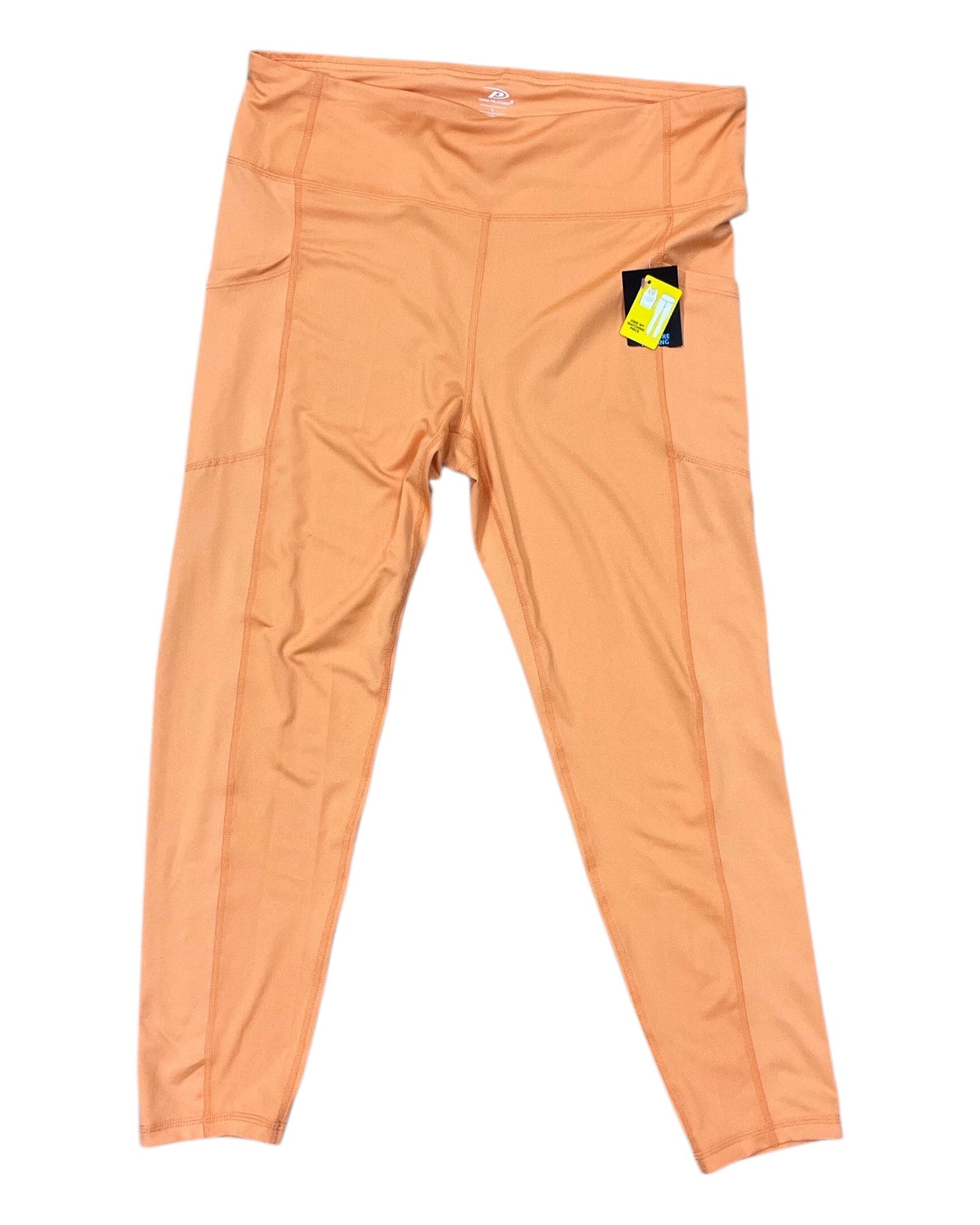 Athletic Leggings By Pro Player In Orange, Size:L
