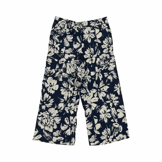 Pants Cropped By Democracy In Blue & White, Size:14