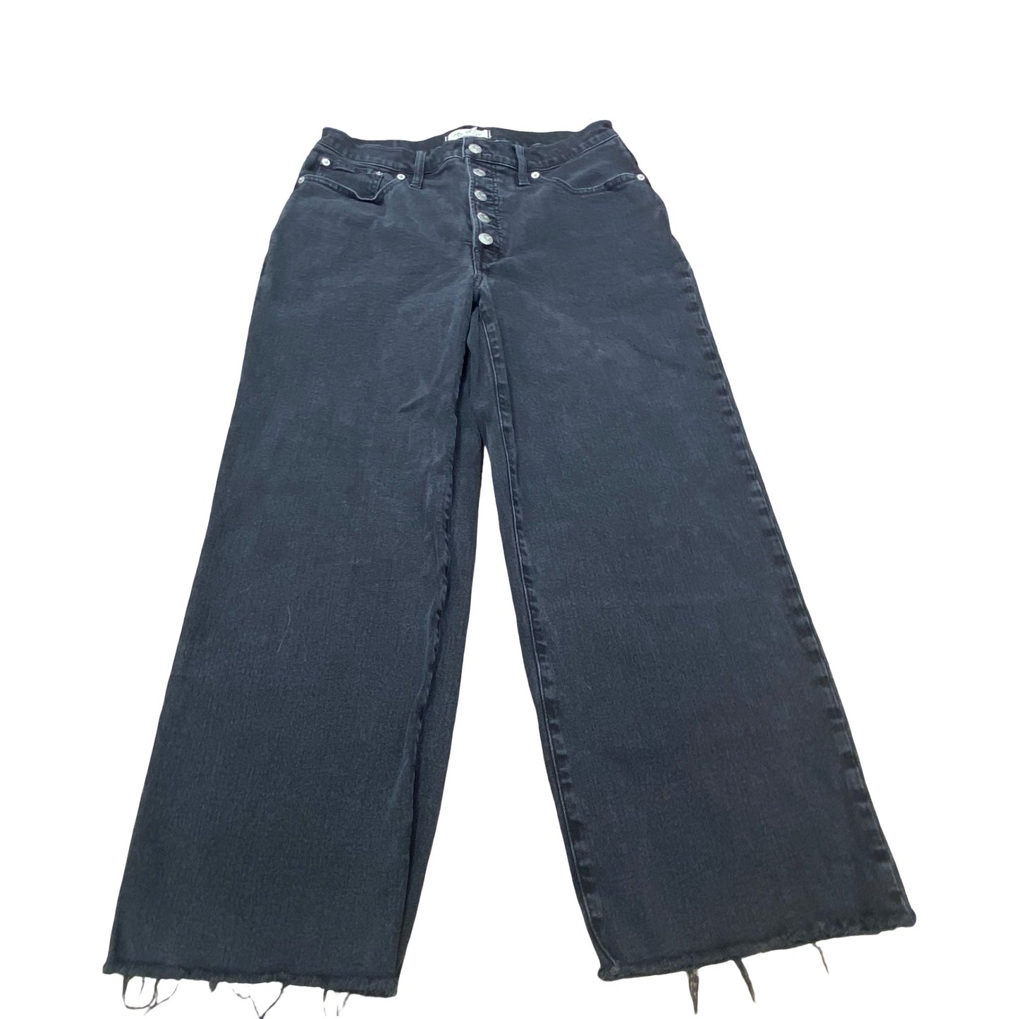 Jeans Cropped By Madewell In Black Denim, Size:10