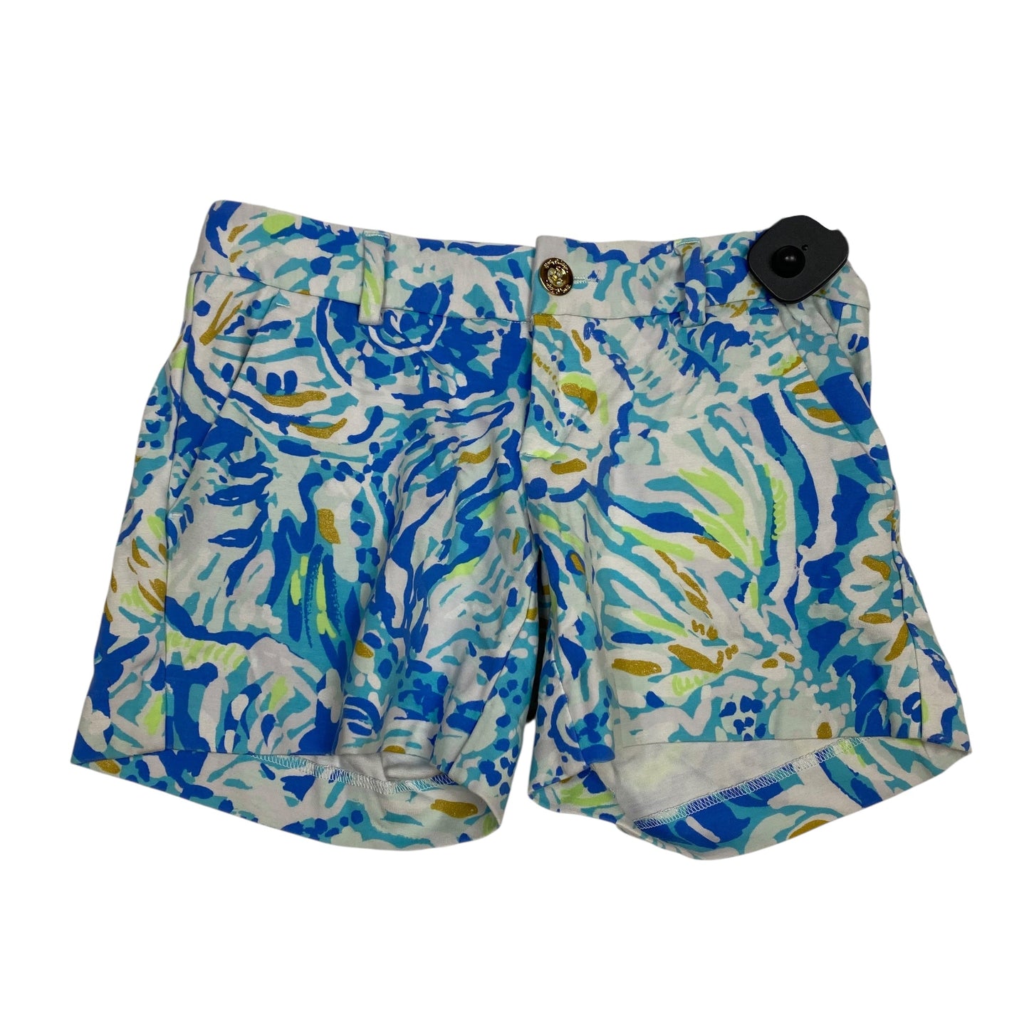 Shorts Designer By Lilly Pulitzer In Blue & White, Size:0