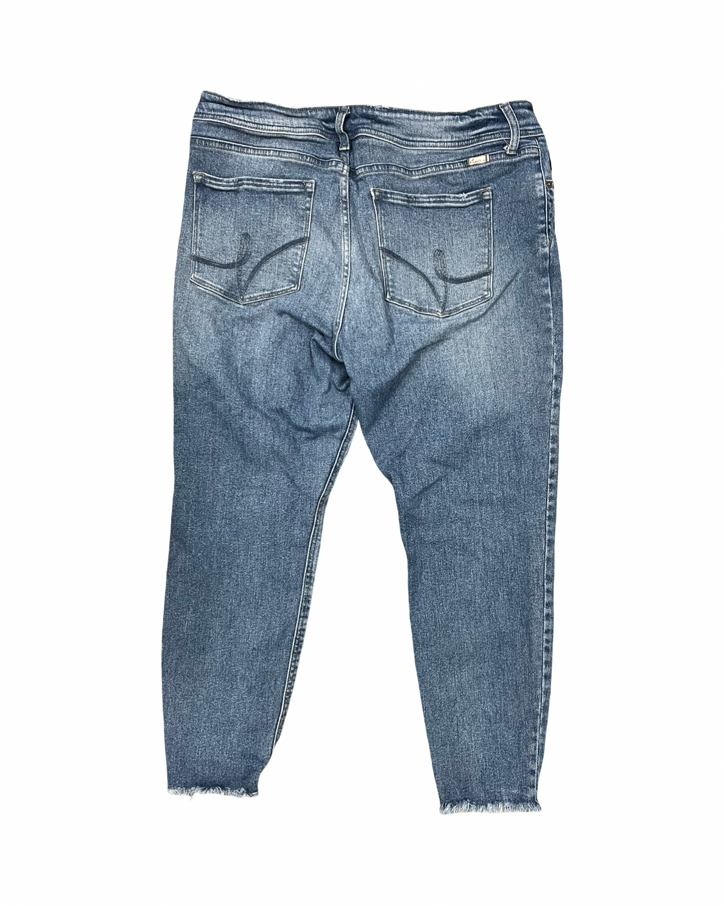 Jeans Skinny By Kancan In Blue Denim, Size:18