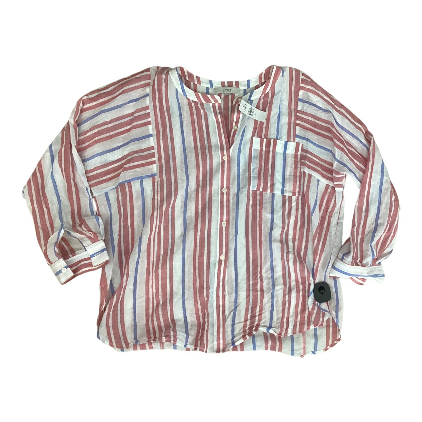 Top Ls By Loft In Striped Pattern, Size:Xl