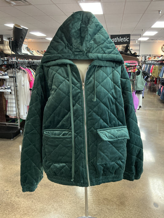 Jacket Puffer & Quilted By Bibi In Green, Size:Xl