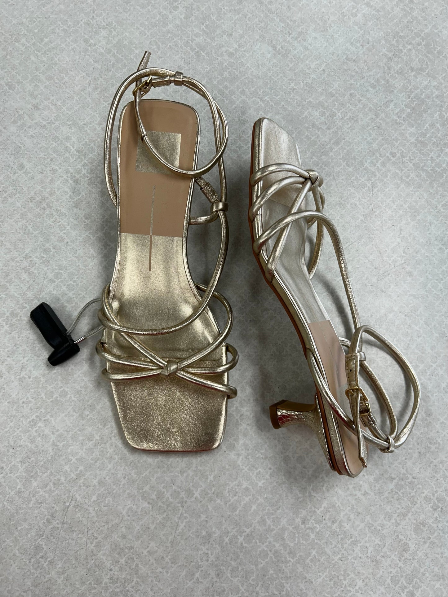 Sandals Heels Kitten By Dolce Vita In Gold, Size:8