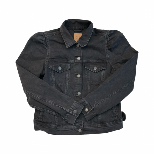 Jacket Denim By Gap In Black Denim, Size:L