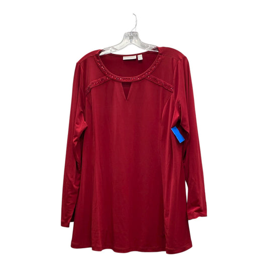 Top Ls By Susan Graver In Red, Size:L