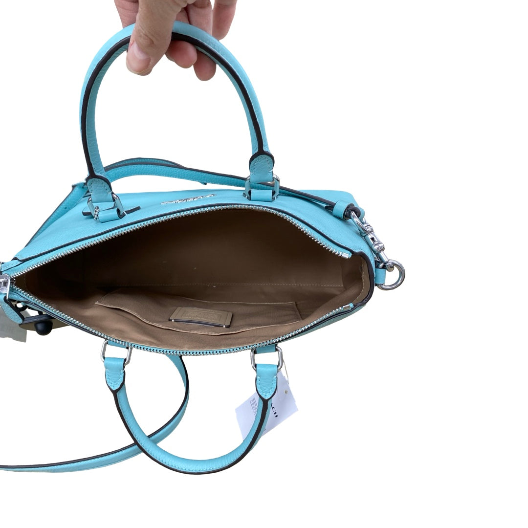 Handbag Designer By Coach In Teal, Size:Medium