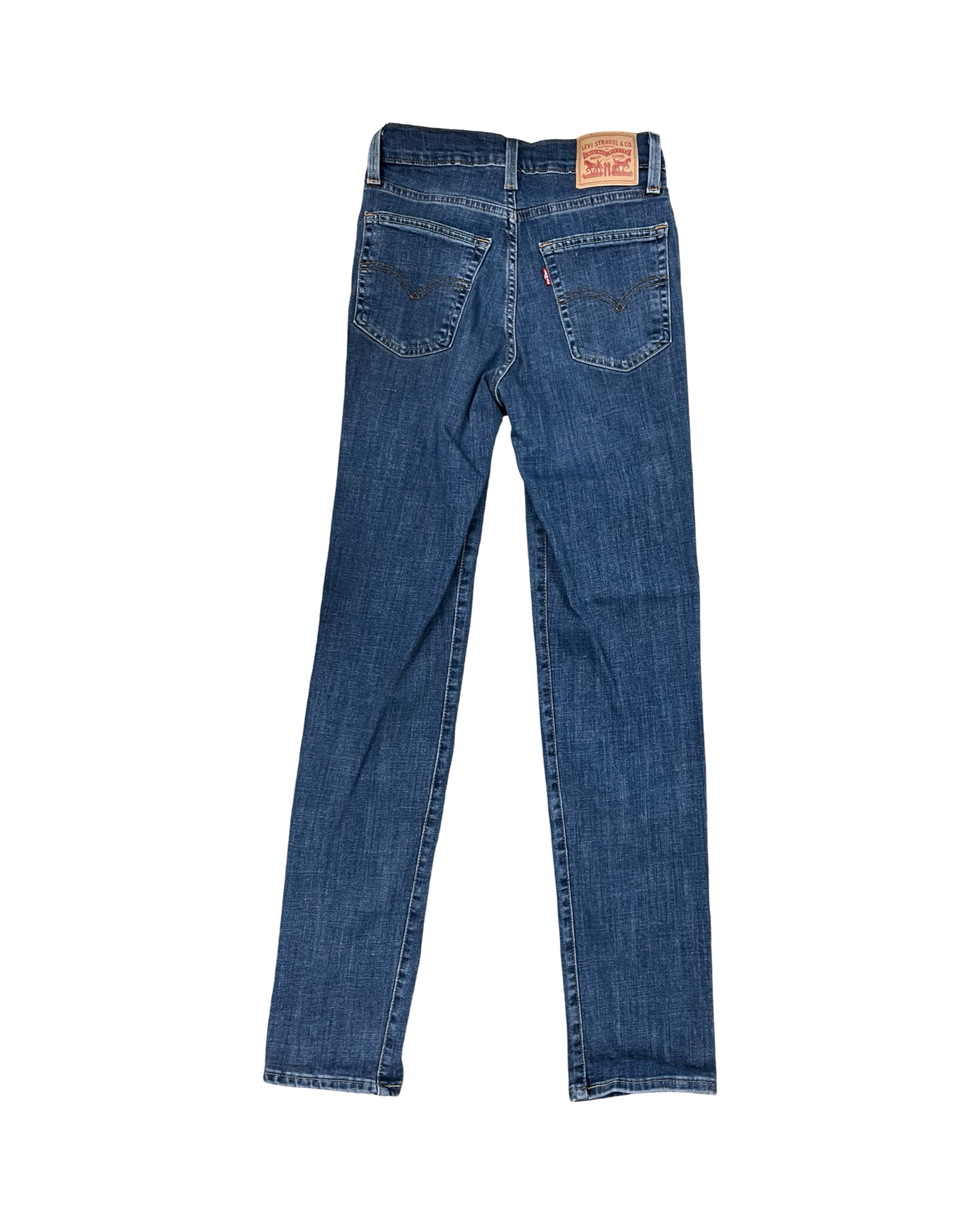 Jeans Straight By Levis In Blue Denim, Size:2