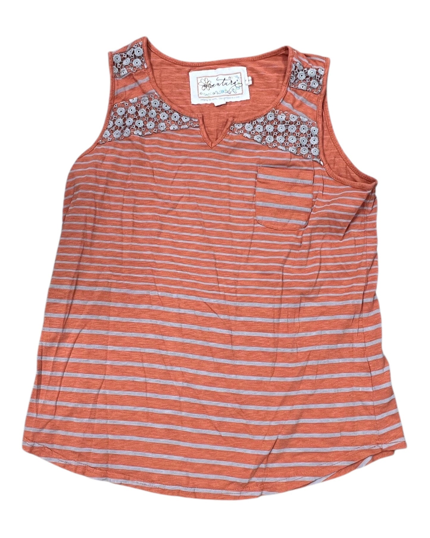 Top Sleeveless By Aventura In Orange, Size:L