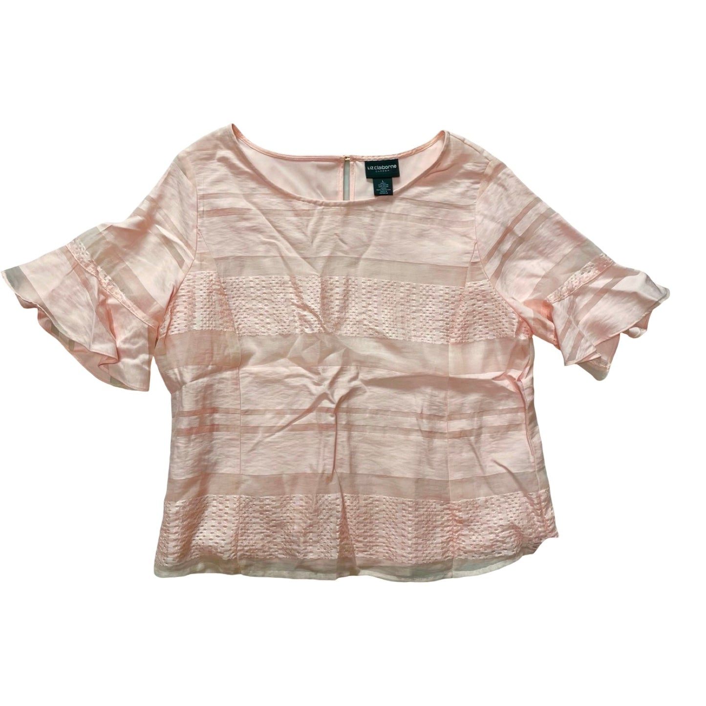 Top Ss By Liz Claiborne In Pink, Size:L