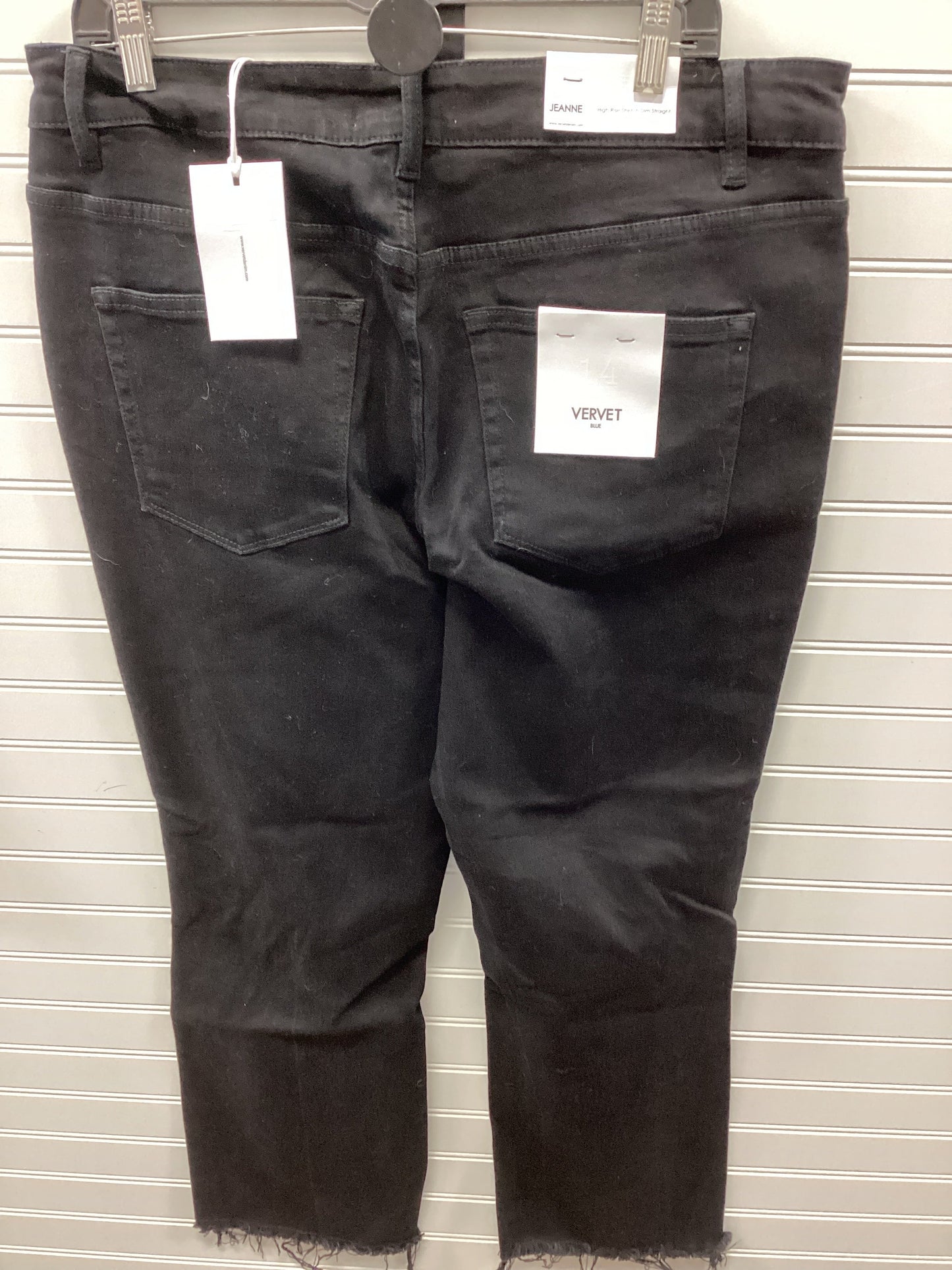 Jeans Skinny By Vervet In Black Denim, Size:14