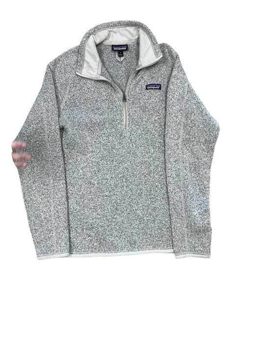 Sweatshirt Collar By Patagonia In Grey & Tan, Size:L