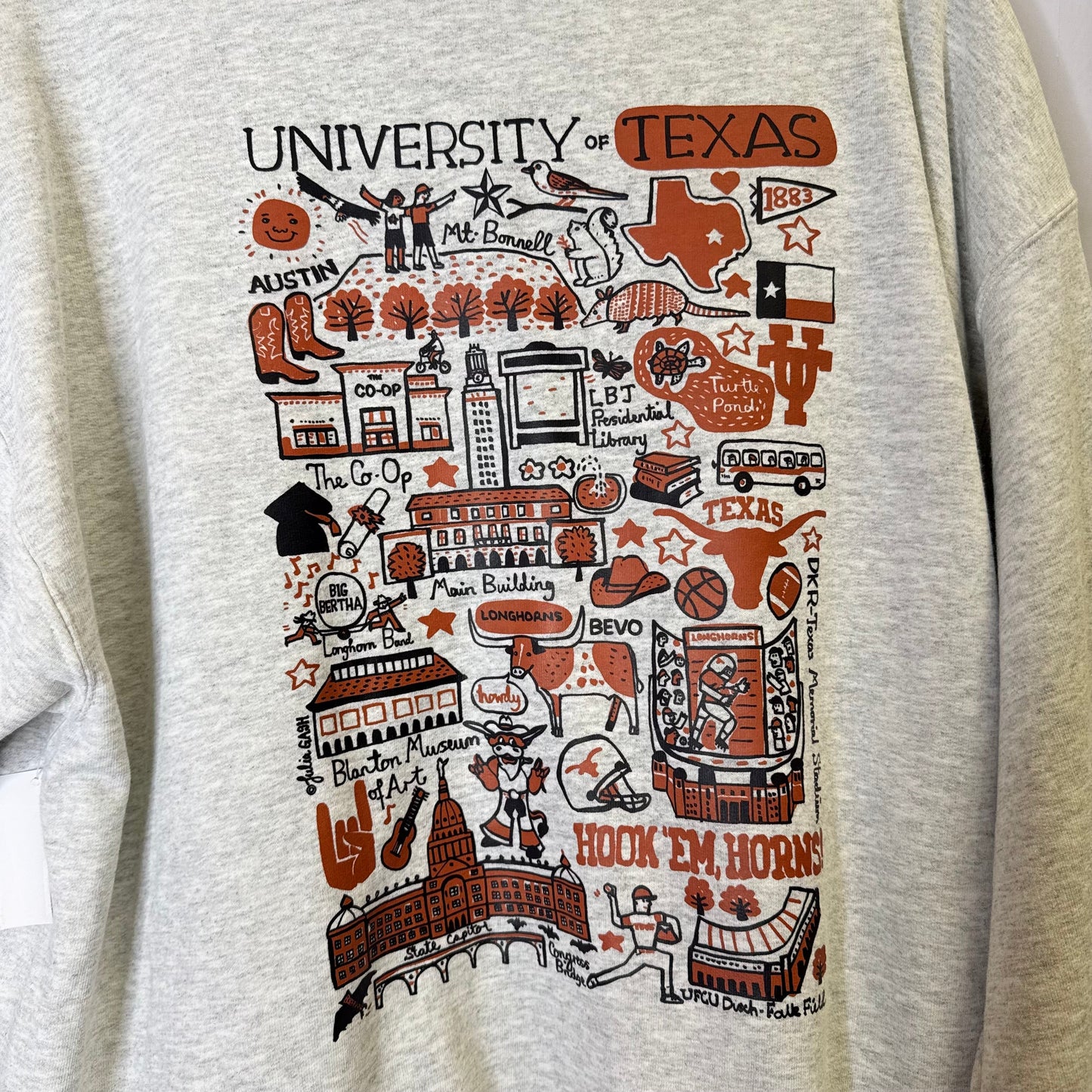 Sweatshirt Crewneck By Gildan In Grey, Size: L