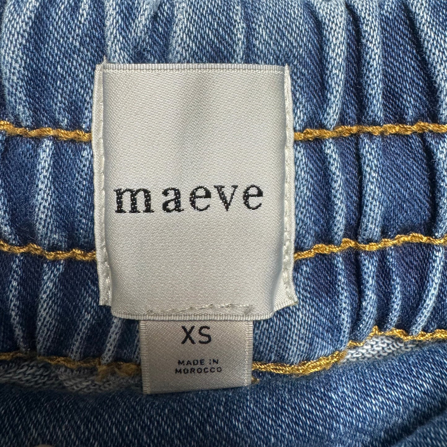Tie-Waist Wide-Leg Jeans By Maeve In Blue Denim, Size: Xs