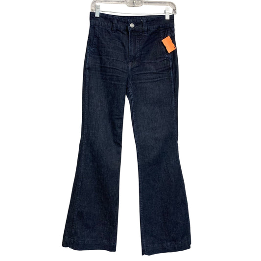 Jeans Wide Leg By J. Crew In Blue Denim, Size:0