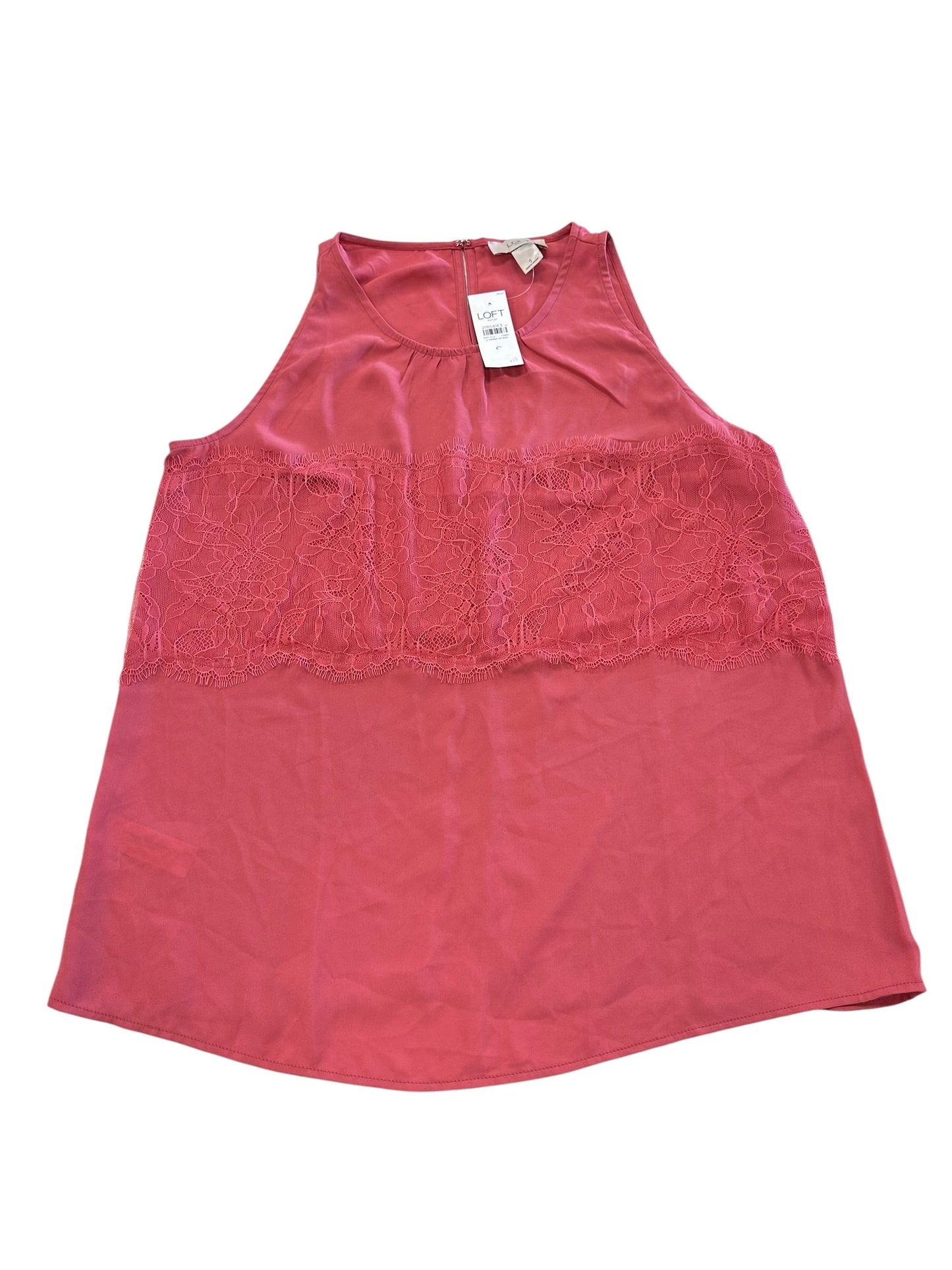 Top Sleeveless By Loft In Coral, Size:S