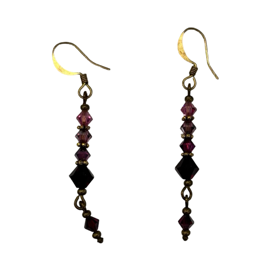 Earrings Dangle/Drop By Clothes Mentor In Gold & Red