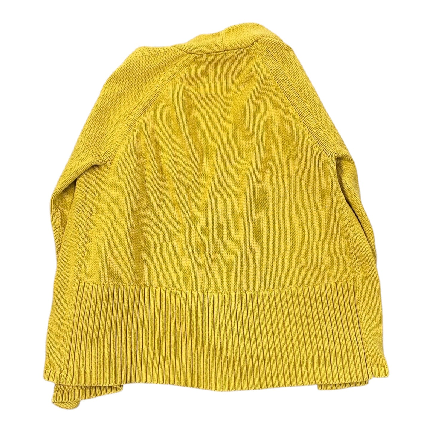 Sweater Cardigan By Loft In Yellow, Size:Mp