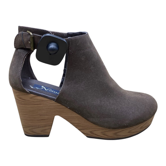 Shoes Heels Block By Natural Reflections In Brown, Size:10