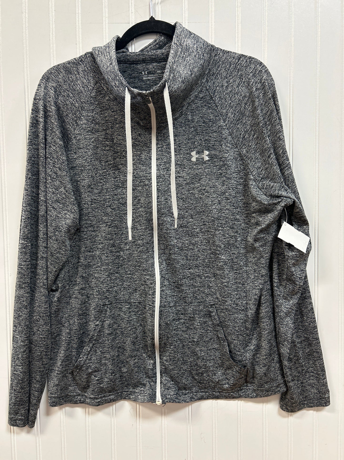 Athletic Jacket By Under Armour In Grey, Size:2X