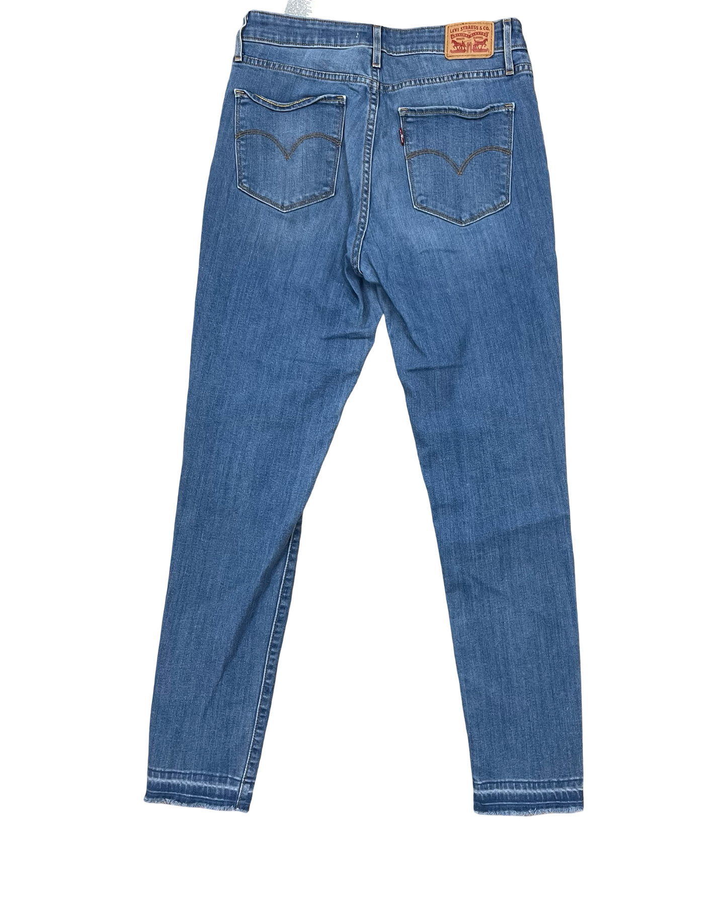 Jeans Skinny By Levis In Blue Denim, Size:10