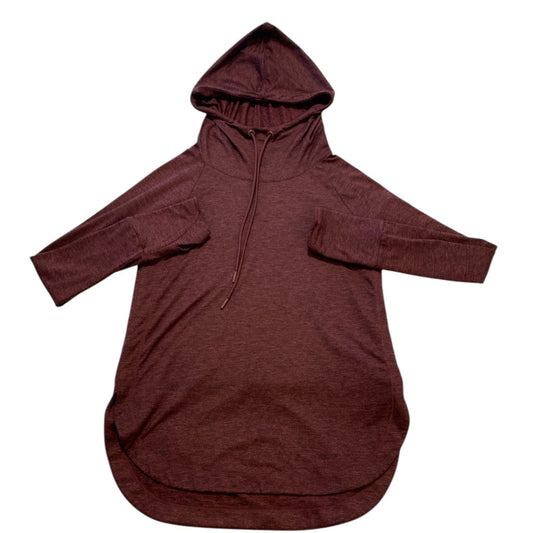 Athletic Top Ls Hoodie By Athleta In Maroon, Size:S