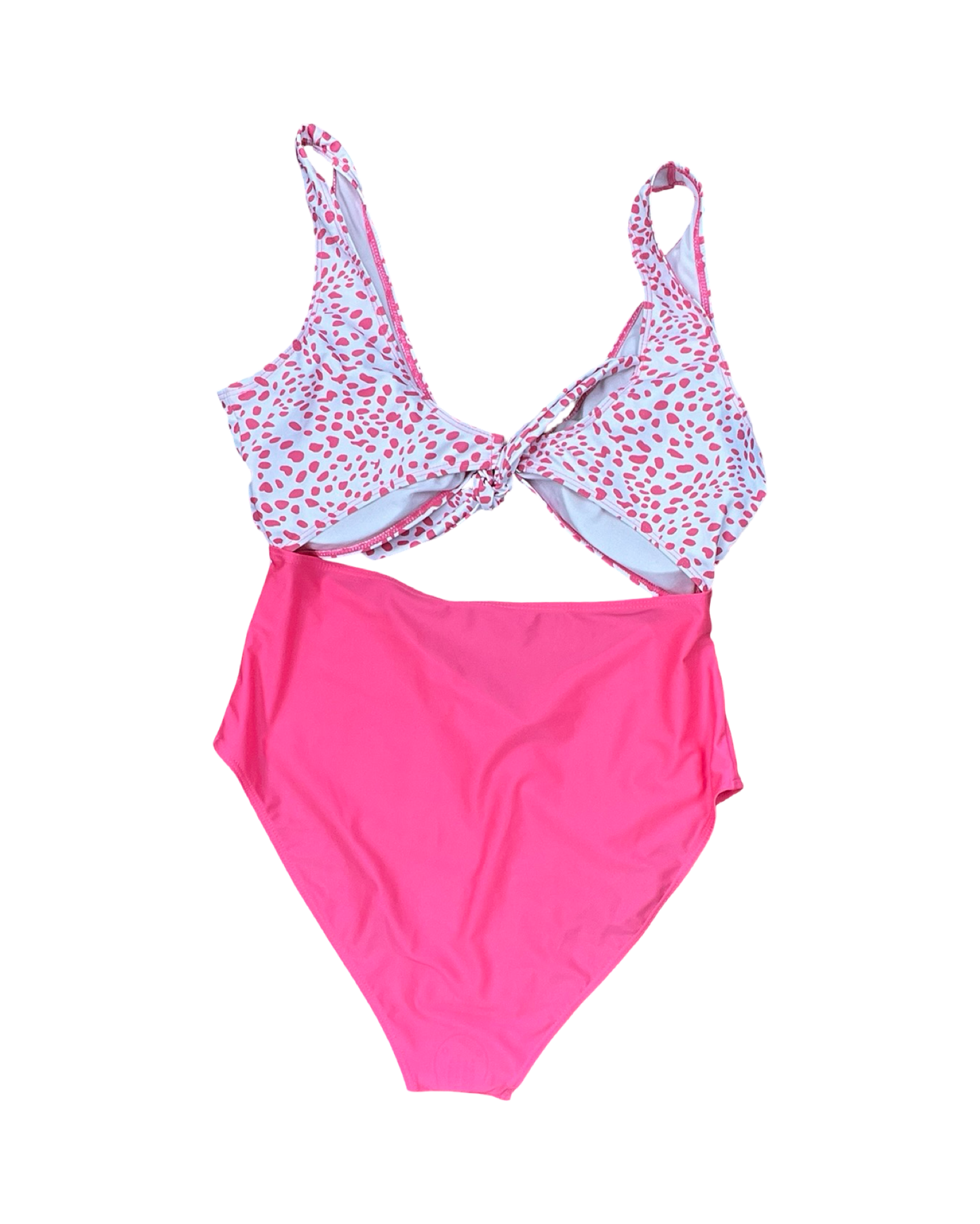Swimsuit By Clothes Mentor In Pink & White, Size:1X