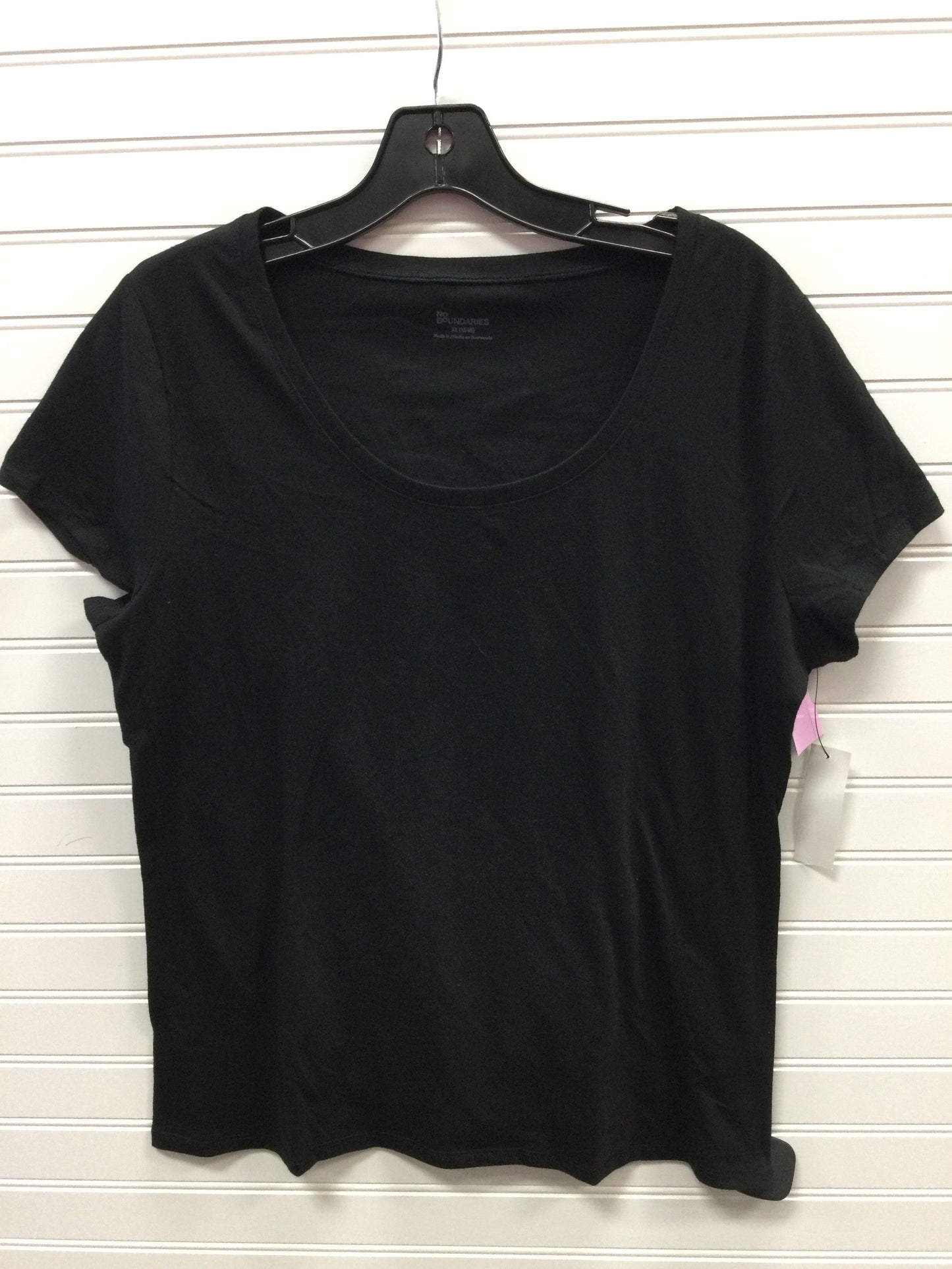 Top Ss Basic By No Boundaries In Black, Size:M