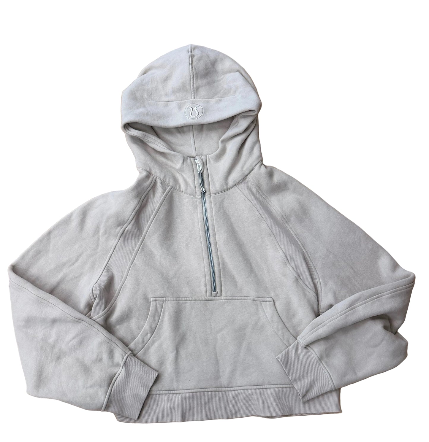 Athletic Sweatshirt Hoodie By Lululemon In Tan, Size:Xl