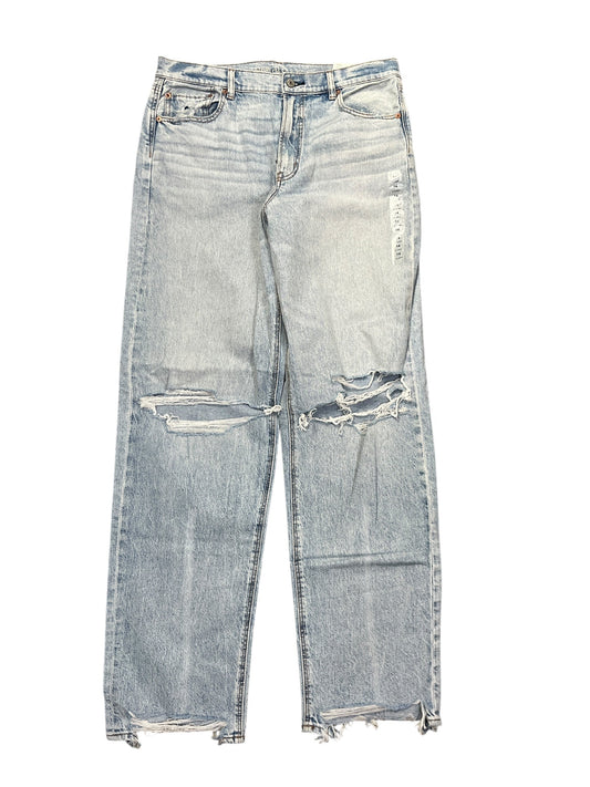 Jeans Straight By American Eagle In Blue Denim, Size:14