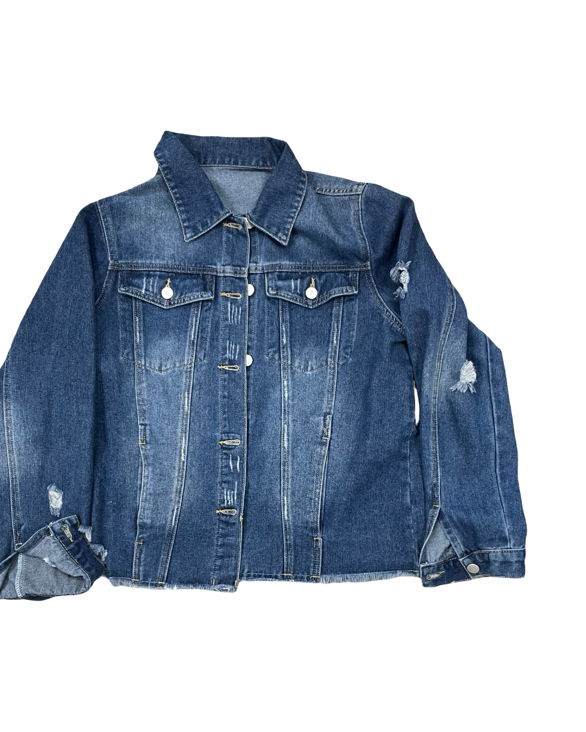 Jacket Denim By Clothes Mentor In Blue Denim, Size:L