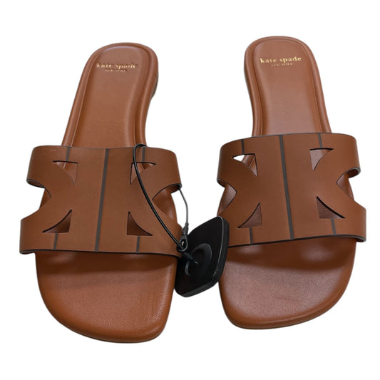 Sandals Designer By Kate Spade In Brown, Size:8.5