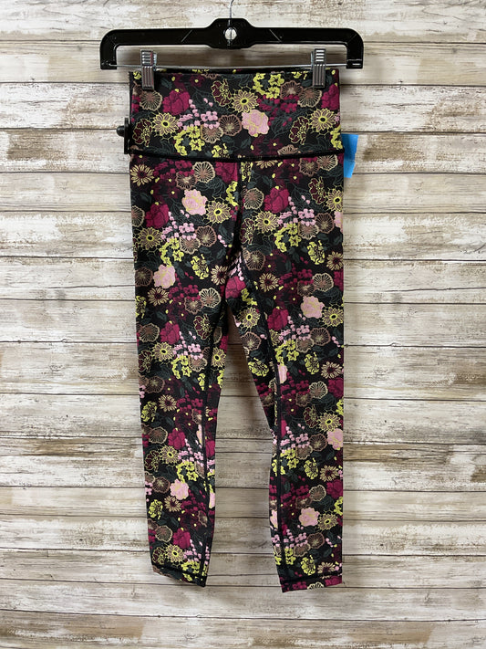 Athletic Capris By Lululemon In Floral Print, Size:4