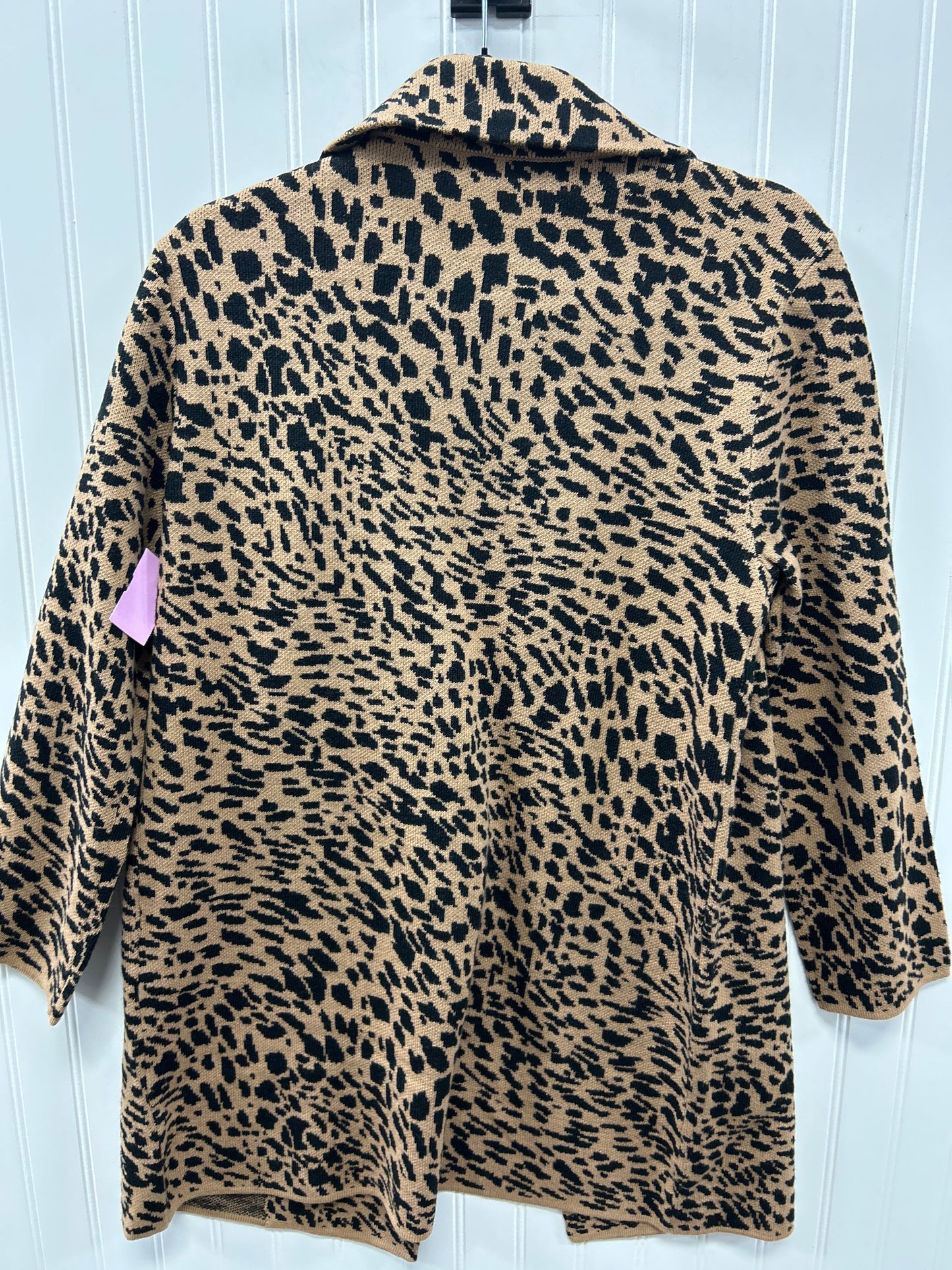 Sweater Cardigan By Anne Klein In Animal Print, Size:S