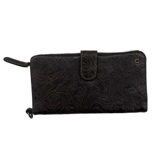 Wallet Leather By Clothes Mentor In Brown, Size:Medium