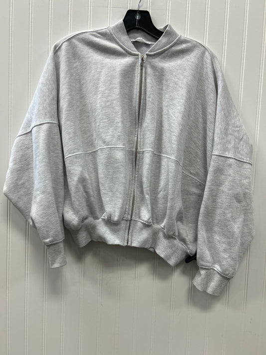 Sweatshirt Collar By Zara In Grey, Size:S