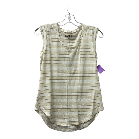 Top Sleeveless By Loft In Tan, Size:Xs