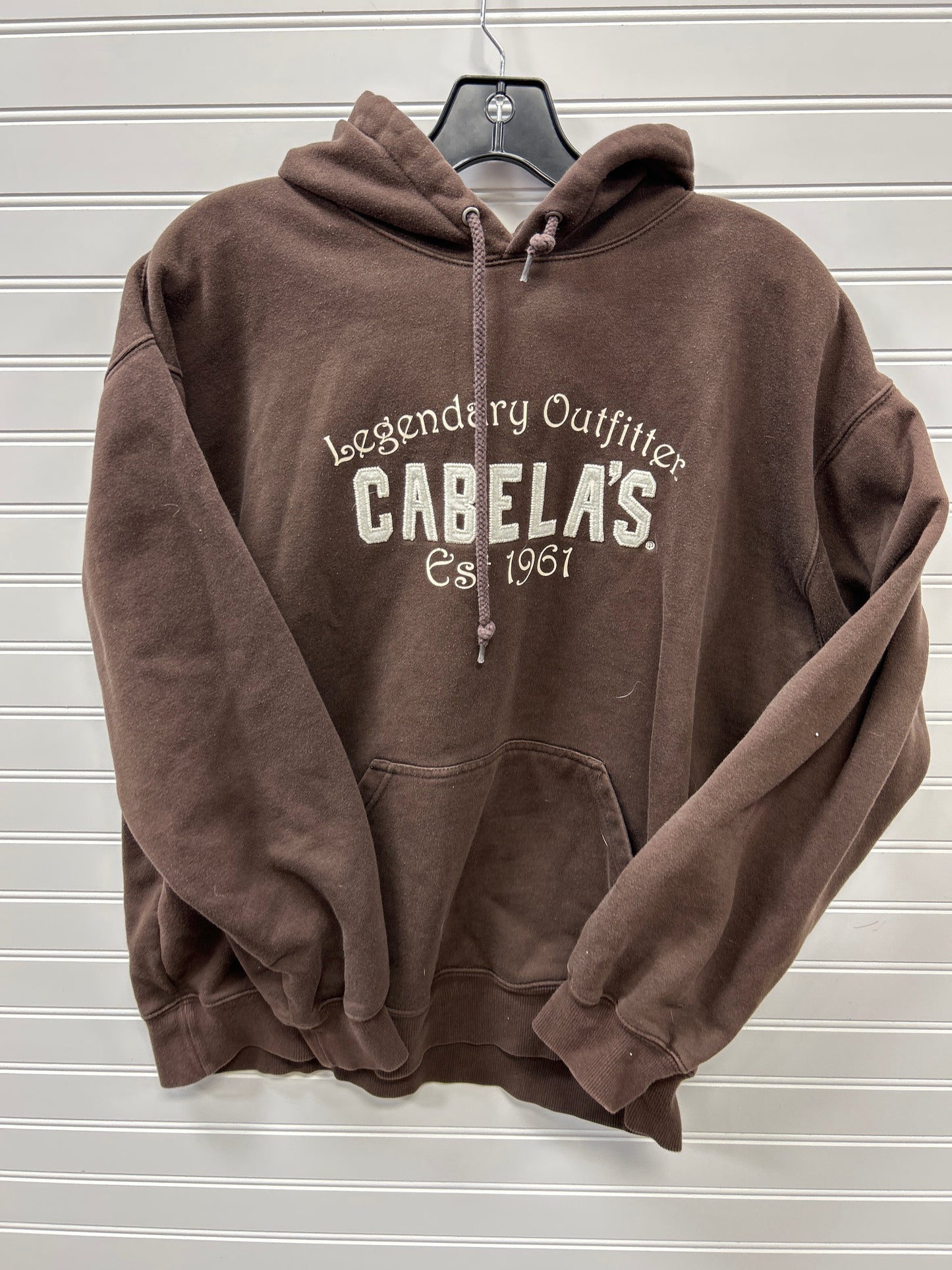 Sweatshirt Hoodie By Cabelas In Brown, Size:L