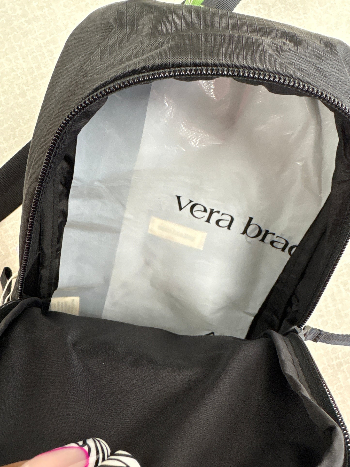 Backpack By Vera Bradley In Black, Size:Medium