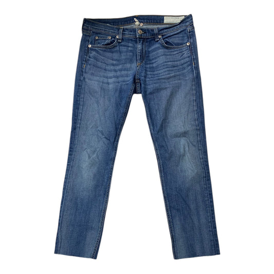 Jeans Straight By Rag & Bones Jeans In Blue Denim, Size:6