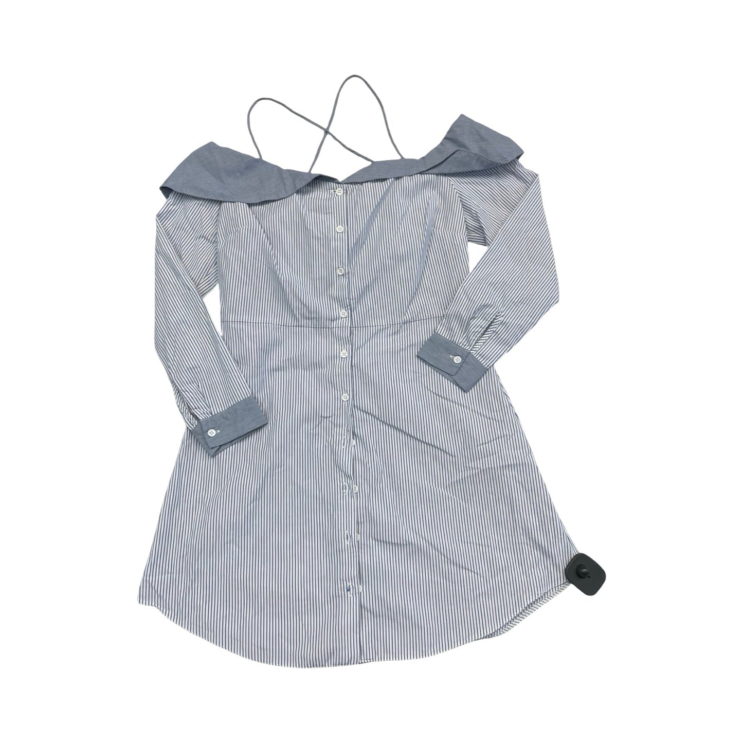 Dress Casual Short By Top Shop In Blue & White, Size:6