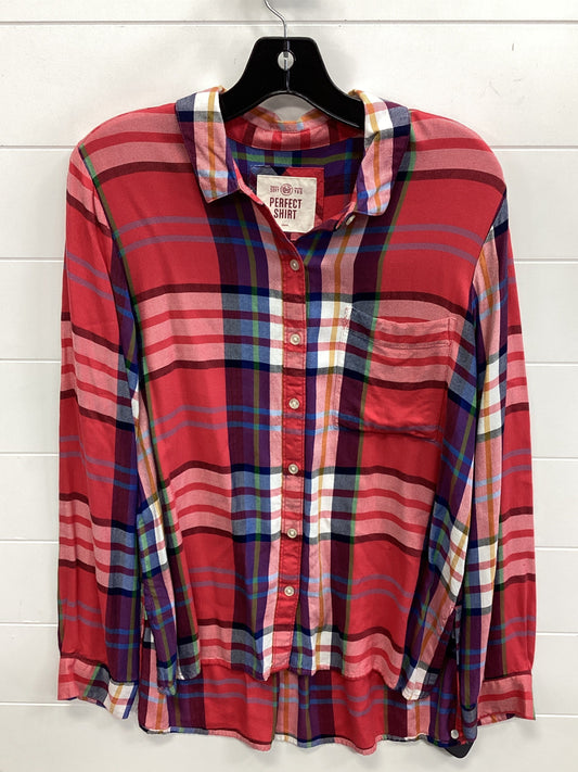 Blouse Ls By So In Red, Size:L