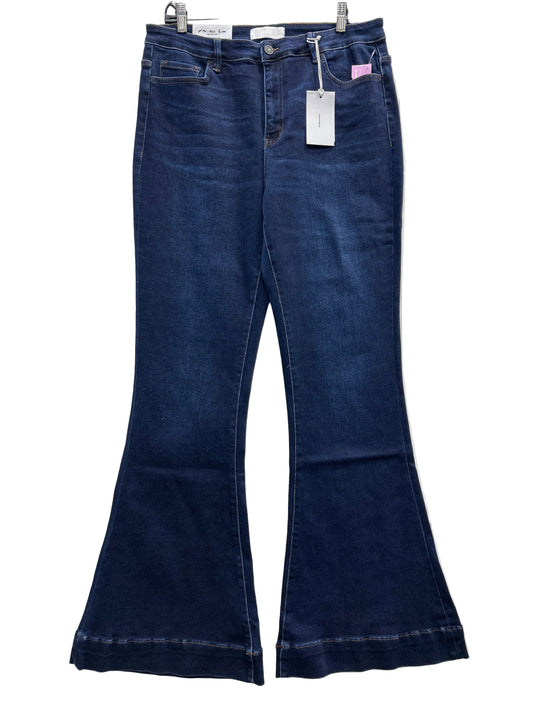 Jeans Flared By Vervet In Blue Denim, Size:14L