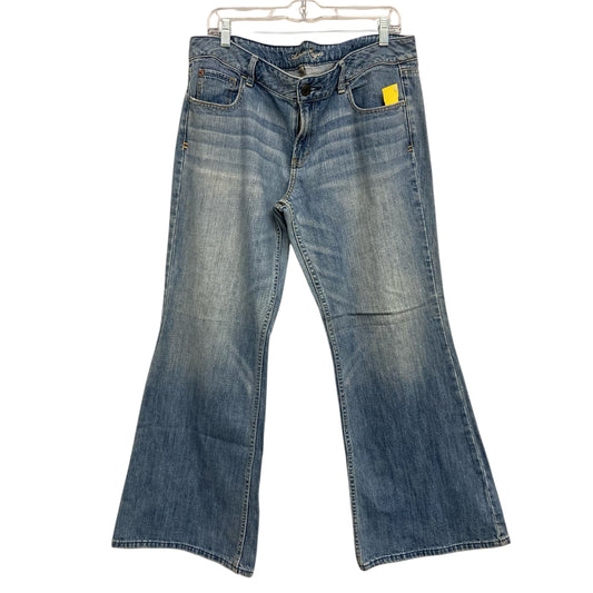 Jeans Wide Leg By American Eagle In Blue Denim, Size:14