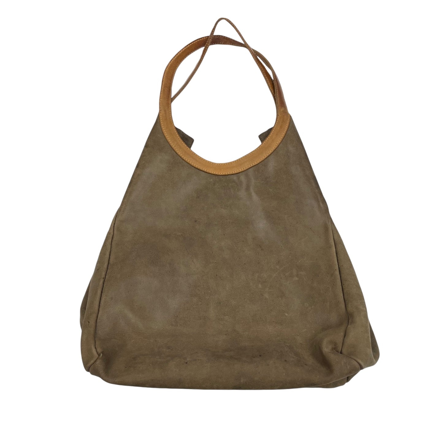 Handbag Leather By Clothes Mentor In Tan, Size:Medium