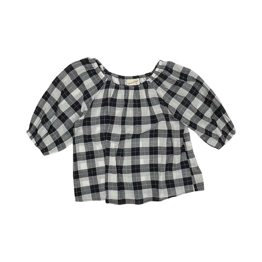 Blouse Ss By Universal Thread In Blue & Cream, Size:Xs