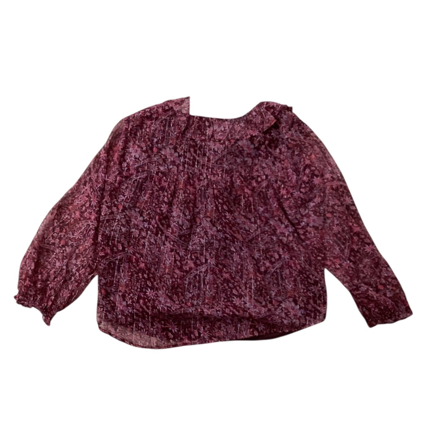 Blouse Ls By Lucky Brand In Purple, Size:M